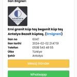 Erni granit küp taş begonit küp taş İzmir